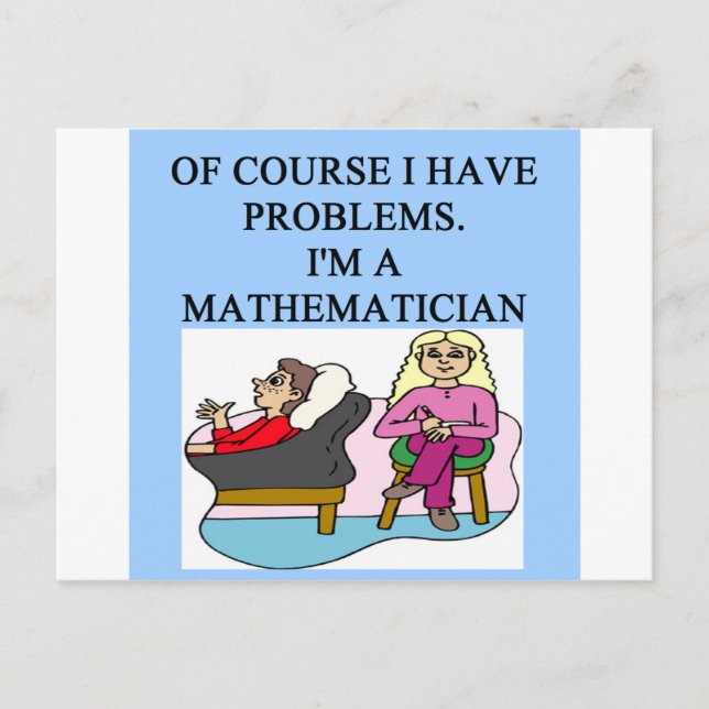 MATH psykologi skämt Vykort (Framsida)