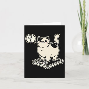Math Pun Cat i Overate I over 8 Lättare i matemati Kort