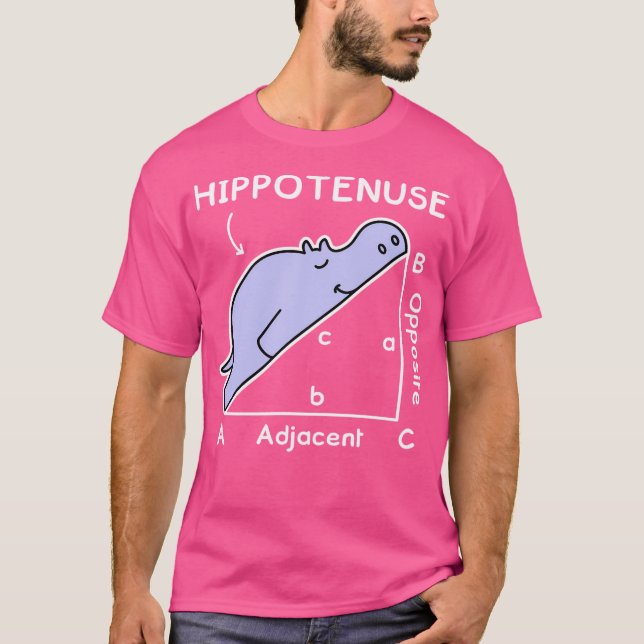 Math Pun. Hypotenuse. Hippotenuse Joke T Shirt (Framsida)