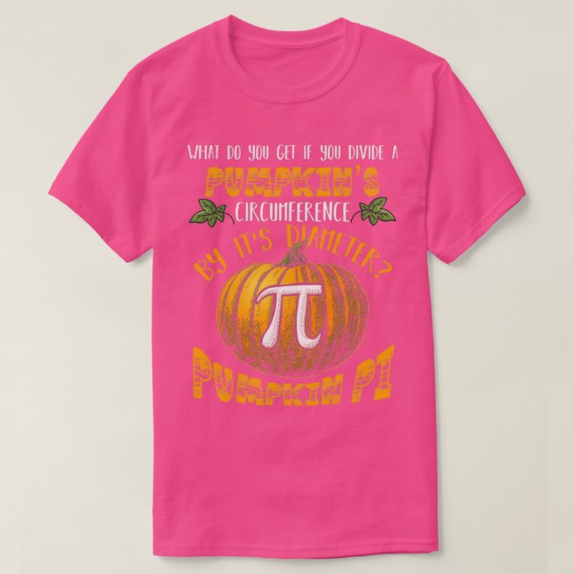 Math Pun Pumpkin Pi Funny Halloween Costume T Shirt (Design framsida)