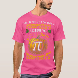 Math Pun Pumpkin Pi Funny Halloween Costume T Shirt