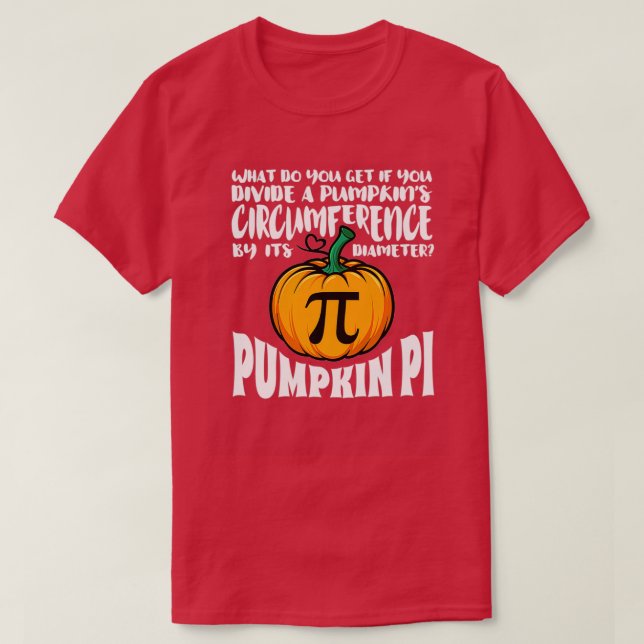 Math Pun Pumpkin Pi Funny Halloween Costume T Shirt (Design framsida)