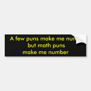 Math pun-skämt bildekal