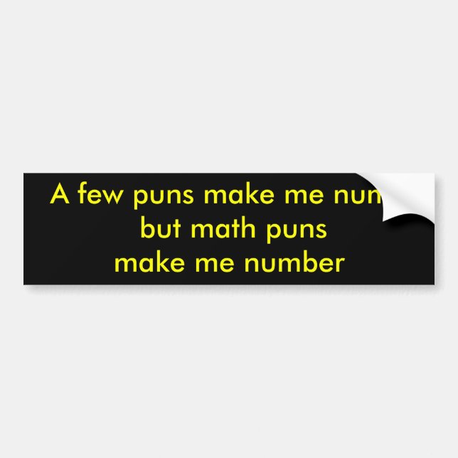 Math pun-skämt bildekal (Framsidan)