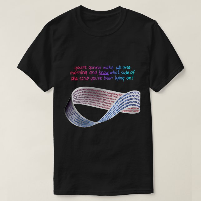 Math Punk Mobius Strip What Side of the Bed You're T Shirt (Design framsida)