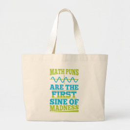 Math Puns Sine of galenhet! Math Teacher Joke Tote Jumbo Tygkasse