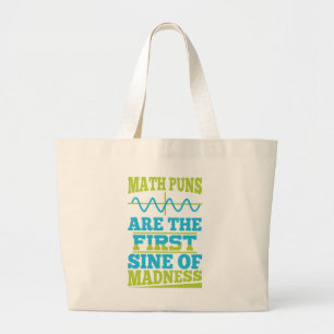 Math Puns Sine of galenhet! Math Teacher Joke Tote Jumbo Tygkasse