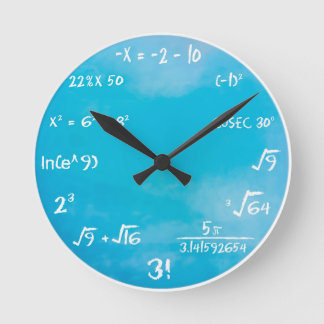 Math Quiz Clock - Clock Blue Rund Klocka