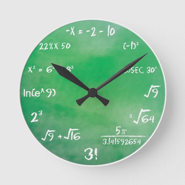 Math Quiz - Sheldon Cooper Clock Rund Klocka (Framsida)