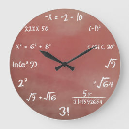 Math Quiz Wall Clock Stor Klocka