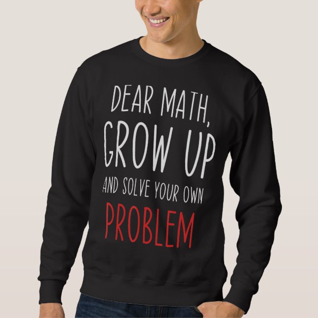 Math Quote Bäste Math Teacher Student Meme Lång Ärmad Tröja (Framsida)