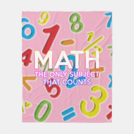 Math Quote Coola Modern Girly Rosa Funny Say Fleecefilt