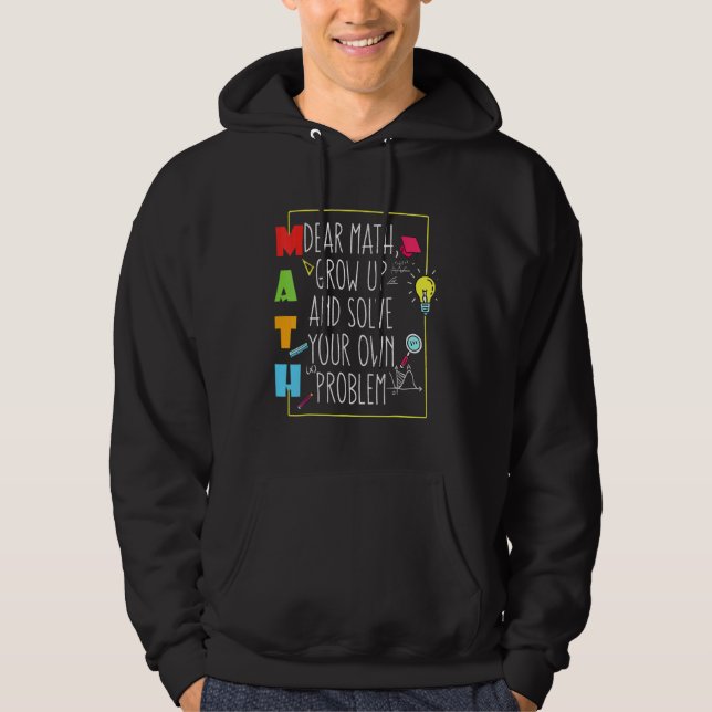 Math Quote För barn på Back to school-dagen Hoodie (Framsida)