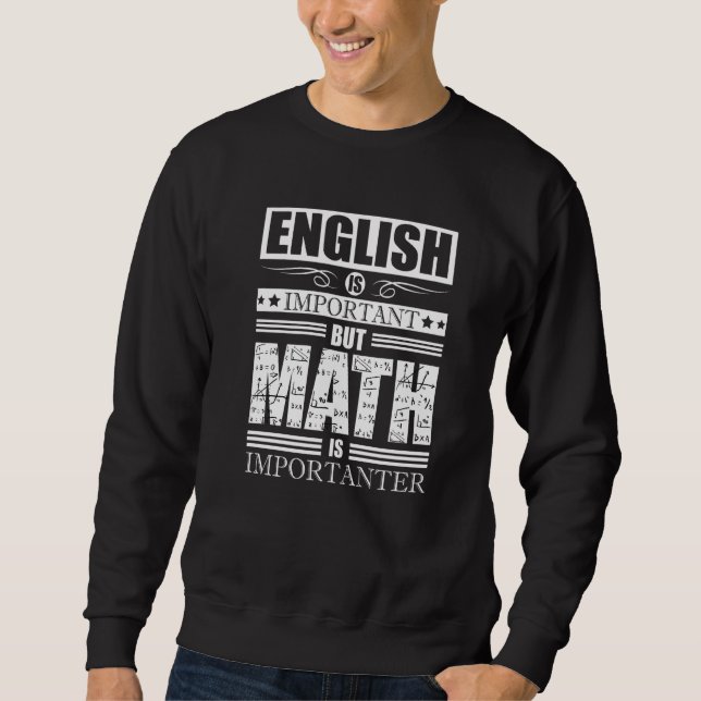 Math Quote Mathematics Nerd Geek Algebra Count Hum Lång Ärmad Tröja (Framsida)