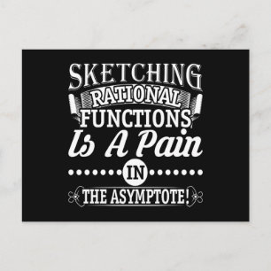 Math Rational Function Pun Joke Vykort