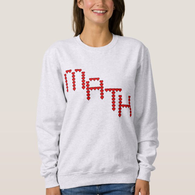 Math Red Hearts Text T Shirt (Framsida)