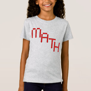 Math Red Hearts Text T Shirt