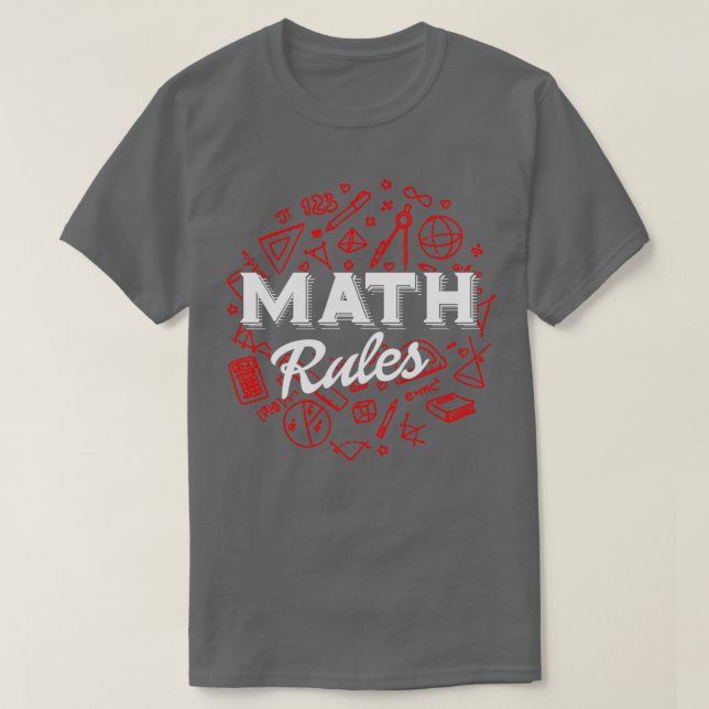 Math Regler T Shirt (Design framsida)