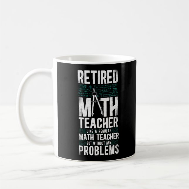Math Retired Math Teacher Like A Regular Math Kaffemugg (Vänster)