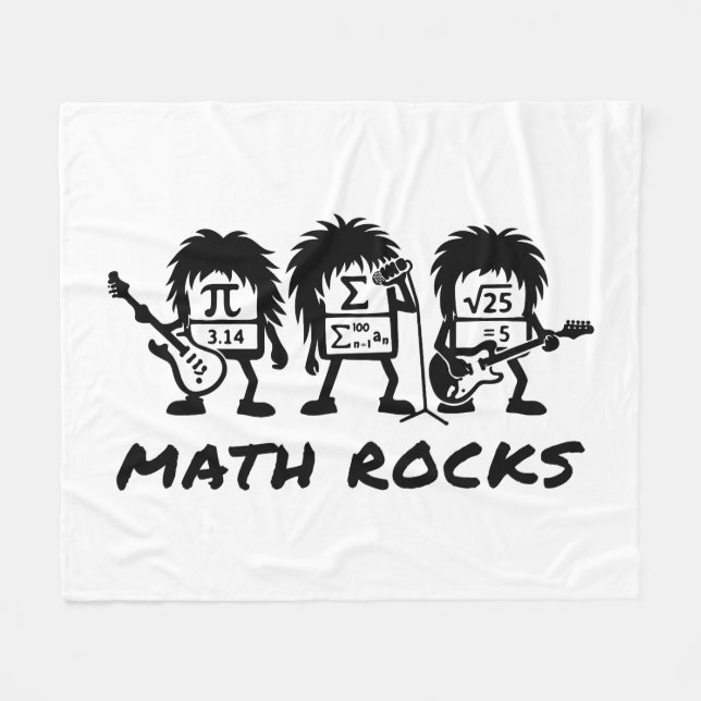 Math Rocks Academic Rock Band Humor Fleecefilt (Framsidan (Horisontell))