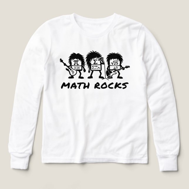 Math Rocks Academic Rock Band Humor T Shirt (Design framsida)