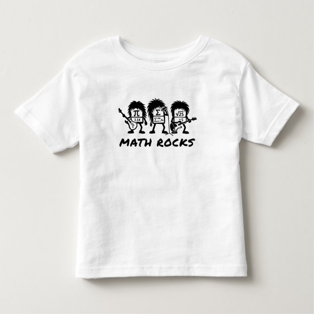 Math Rocks Academic Rock Band Humor T Shirt (Framsida)