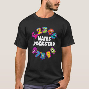 Math Rockstar Kids Coola Monster Numbers Math T Shirt