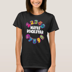 Math Rockstar Kids Coola Monster Numbers Math T Shirt