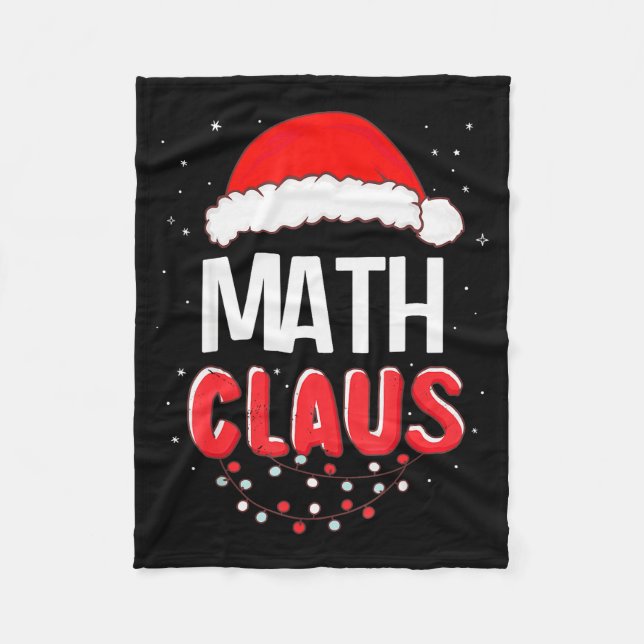 Math Santa Claus Christmas Matching Costume  Fleecefilt (Framsidan)