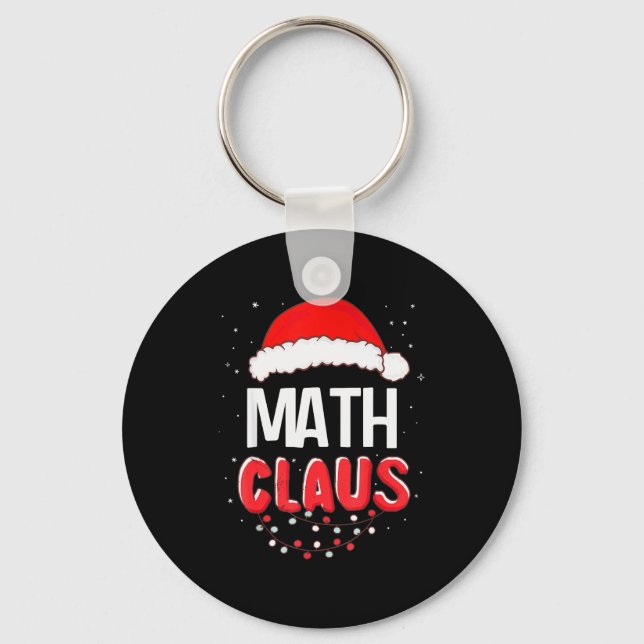 Math Santa Claus Christmas Matching Costume  Nyckelring (Framsida)