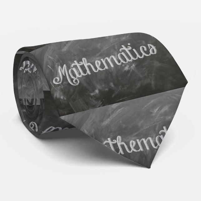 Math School Teacher Blackboard Chalk Necktie Slips (Rullad)