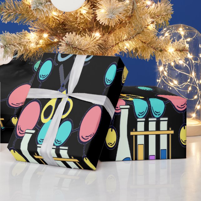 Math & Science Gift Wrap for School Season Presentpapper (Helgdagar)