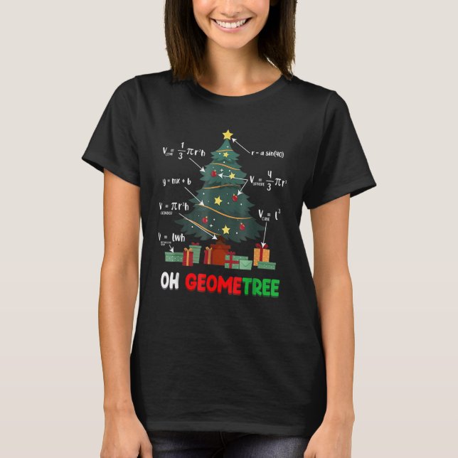 Math Science Teacher Geometree Geometry jul T Shirt (Framsida)