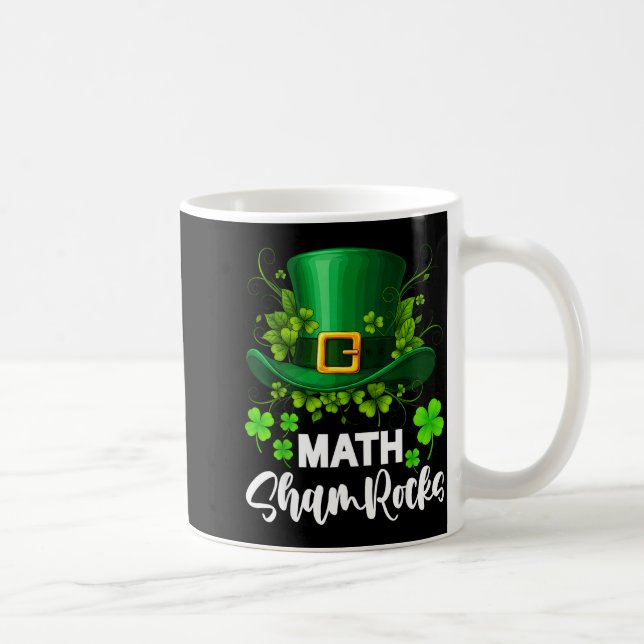 Math Shamrocks St. Patricks Day Skola  Kaffemugg (Höger)