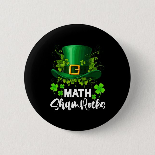 Math Shamrocks St. Patricks Day Skola  Knapp (Framsida)