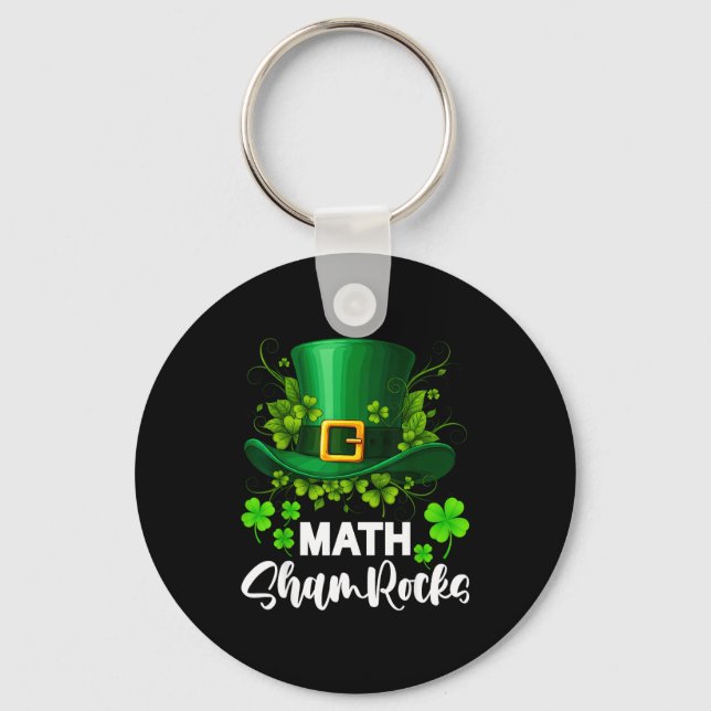 Math Shamrocks St. Patricks Day Skola  Nyckelring (Framsida)