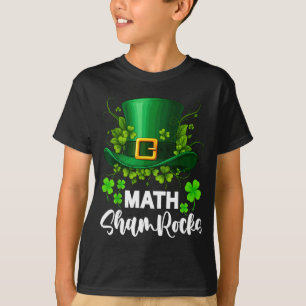 Math Shamrocks St. Patricks Day Skola T Shirt