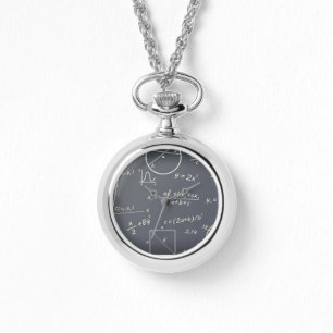 Math silver-figursättning runt klocka