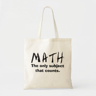 Math som det enda subjekt, som räknar toto, häng tygkasse