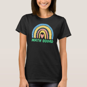 Math Squad Boho Regnbåge Student Matematiklärare B T Shirt