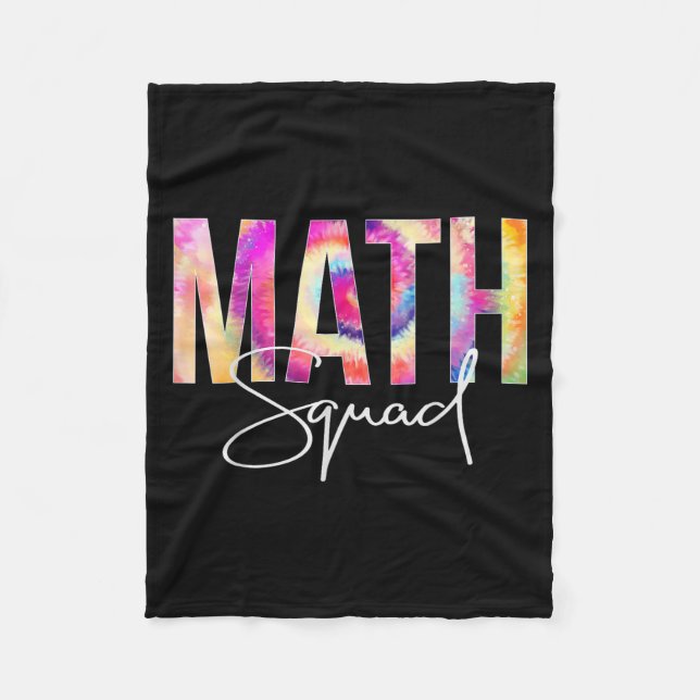 Math Squad Tie Dye Back To School Women Appreciati Fleecefilt (Framsidan)