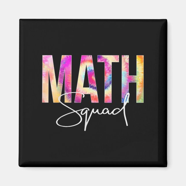 Math Squad Tie Dye Back To School Women Appreciati Magnet (Framsidan)