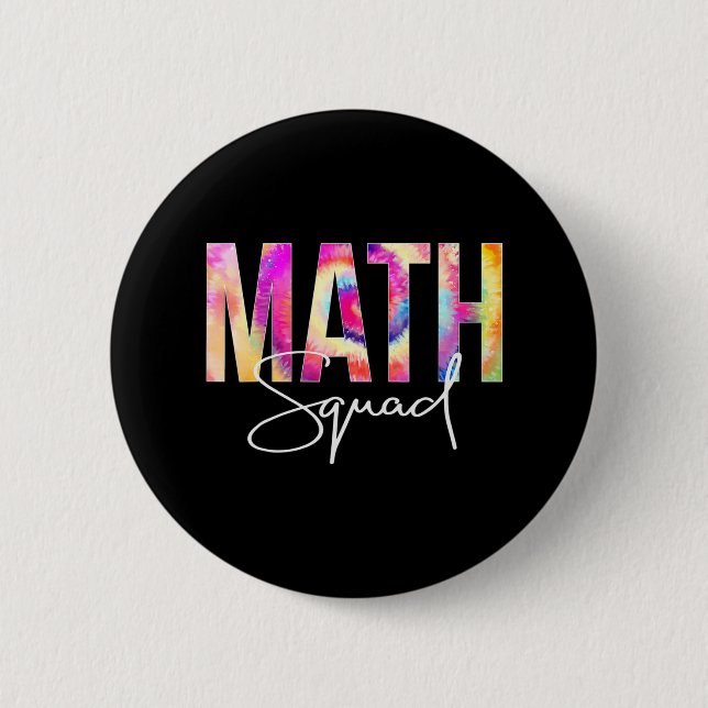 Math Squad Tie Dye Back to school Women uppskattar Knapp (Framsida)