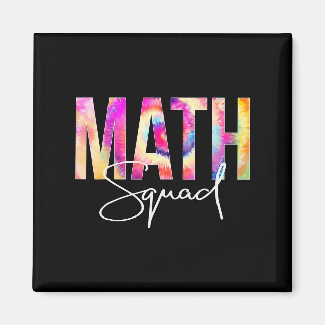 Math Squad Tie Dye Back to school Women uppskattar Magnet (Framsidan)