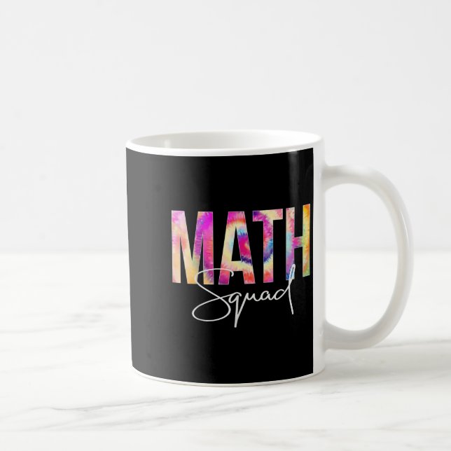 Math Squad Tie Dye Tillbaka Till Skolan Kvinnor Up Kaffemugg (Höger)