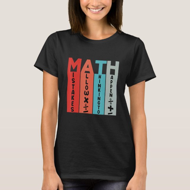 Math Studenter School Matching Science Math Teache T Shirt (Framsida)