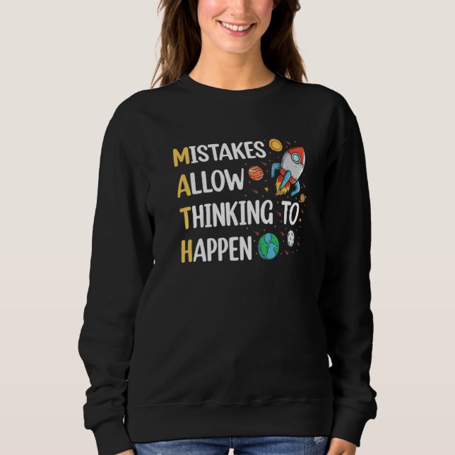 Math Study Guide Teacher Mistakes Allow Thinking T T Shirt (Framsida)