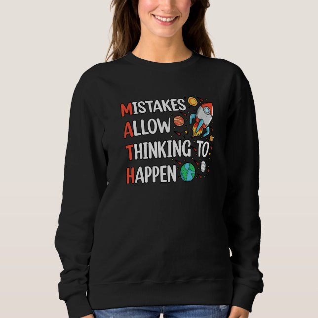 Math Study Guide Teacher Mistakes Allow Thinking T T Shirt (Framsida)