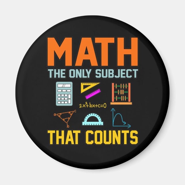 Math Subjekt Counts Mathemtheme Math Teacher Magnet (Framsidan)