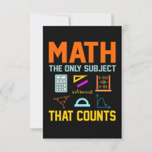 Math Subjekt Counts Mathemtheme Math Teacher OSA Kort
